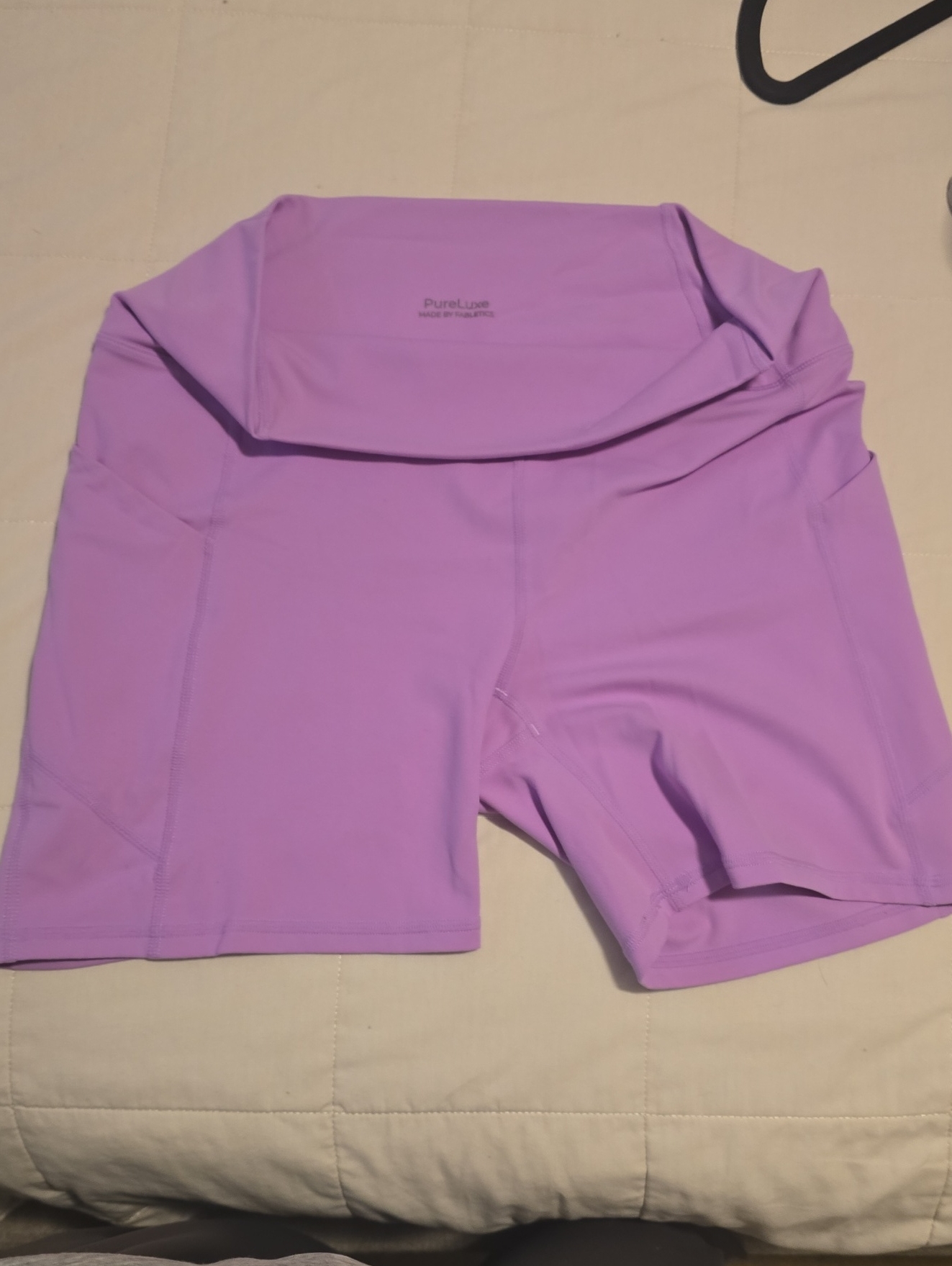 Fabletics Lavender High-Waist Bike Shorts